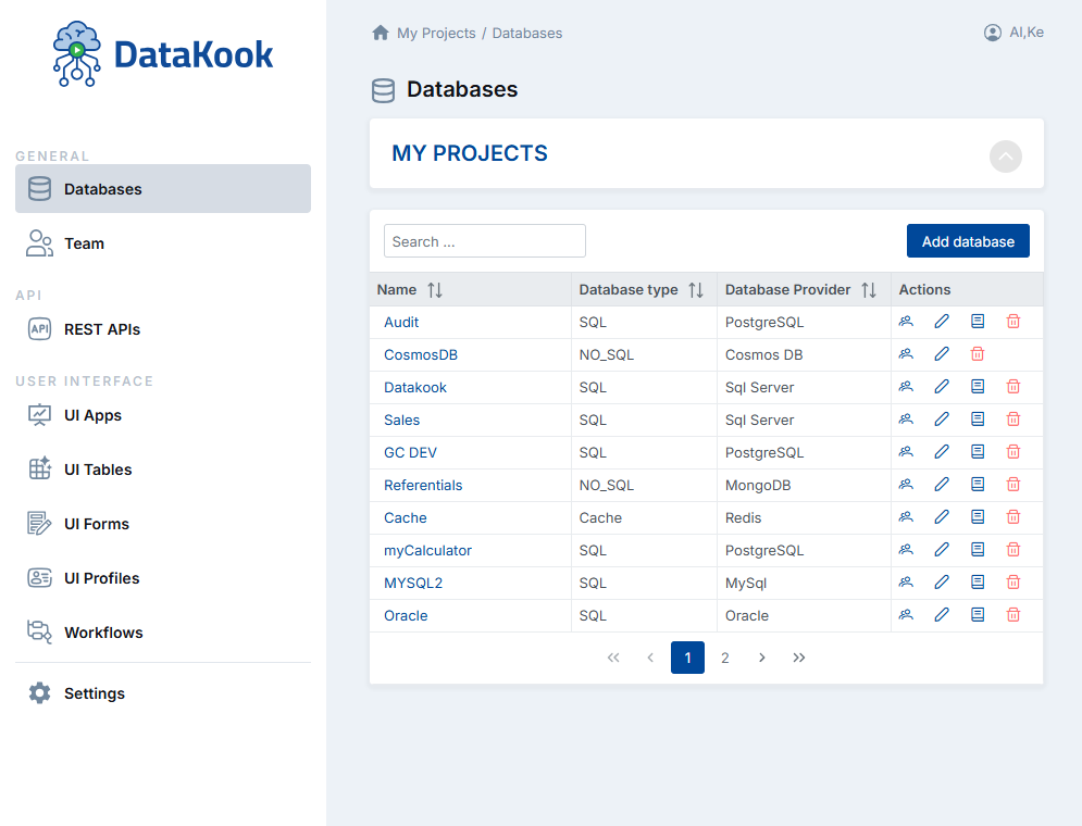 DataKook Databases