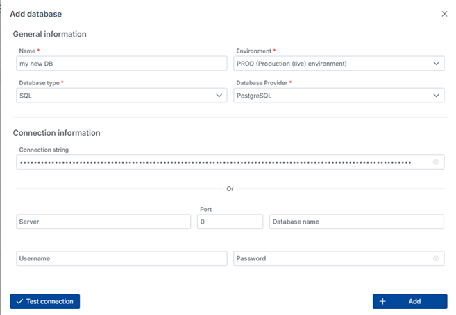 Add Database Wizard - Step 3