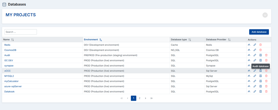 Configure Database Audit