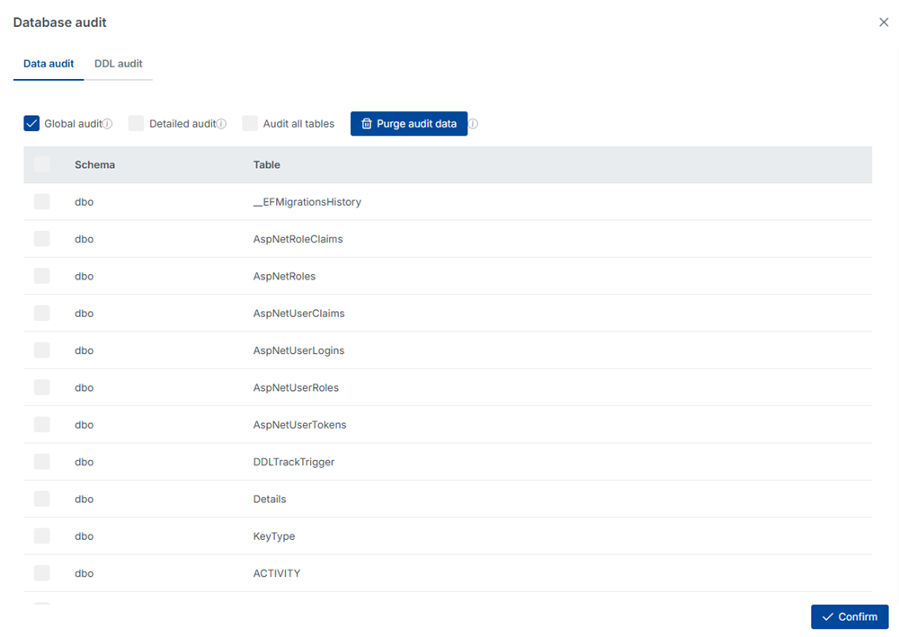 Data Audit Configuration
