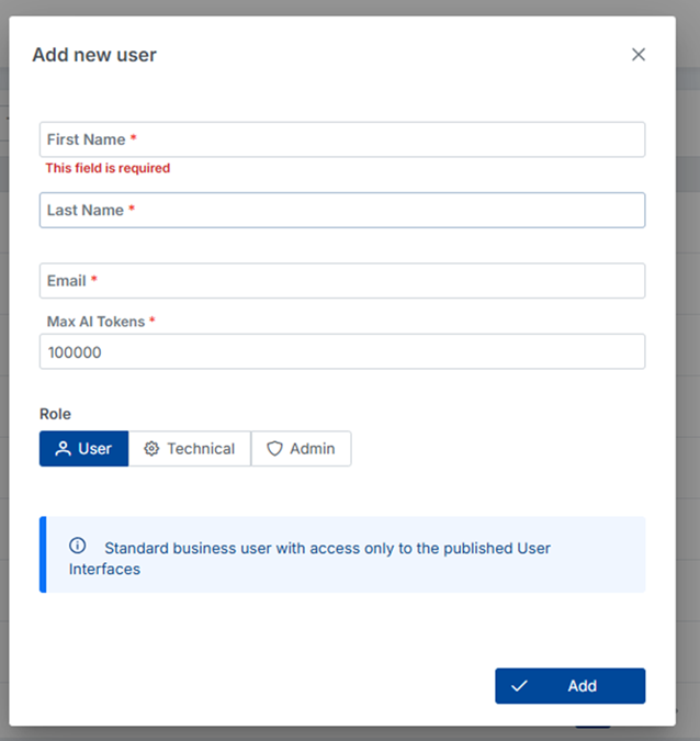 User Management Details