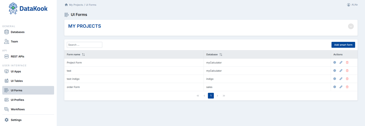 UI Form Configuration