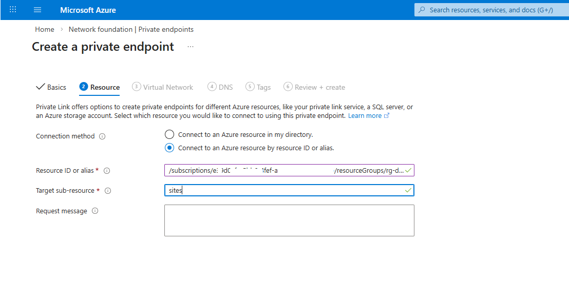 Private Endpoint — Target Sub-Resource