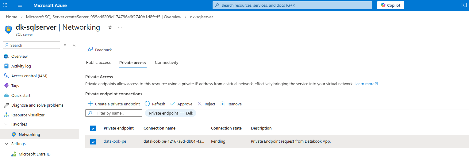 Database Endpoint — Approved