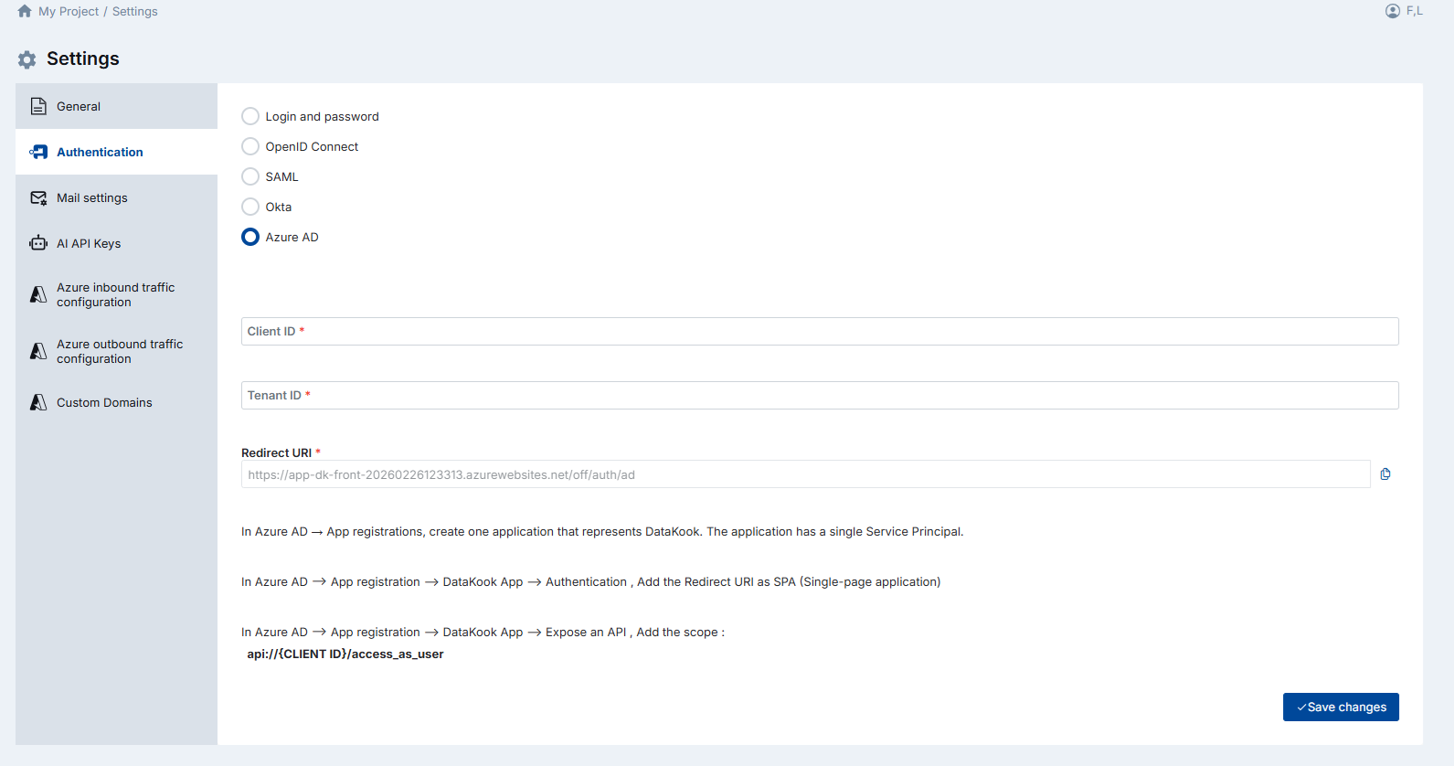 Azure AD Configuration