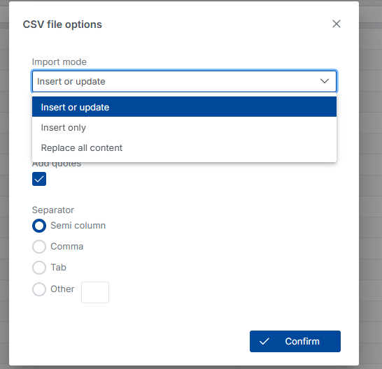 Import Data — Strategy Selection